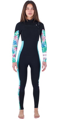 Hurley Womens Plus Printed 3/2mm Chest Zip Wetsuit WFS0012322 - Java Tropical